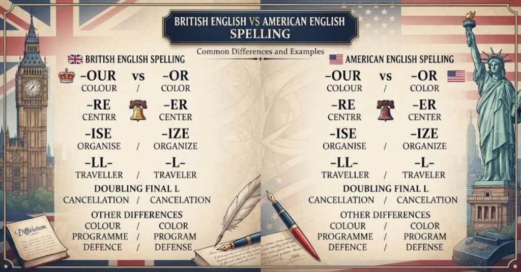 British English vs American English Spelling