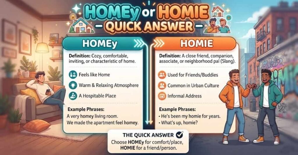 Homey or Homie – Quick Answer