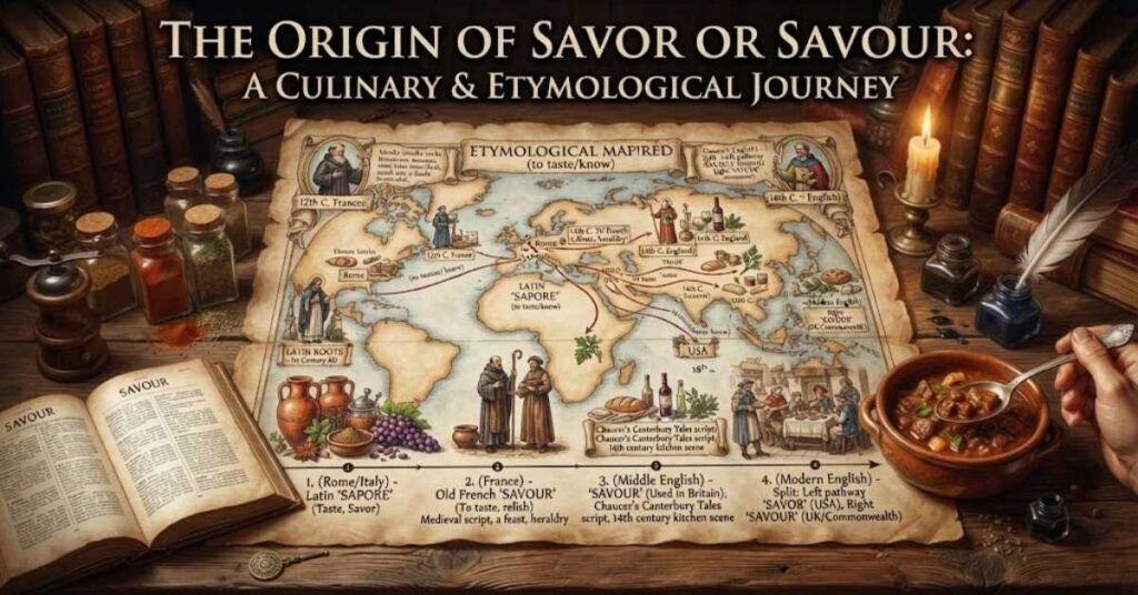 The Origin of Savor or Savour