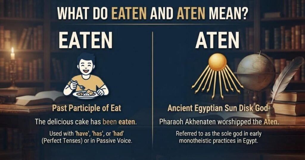 What Do Eaten and Aten Mean?